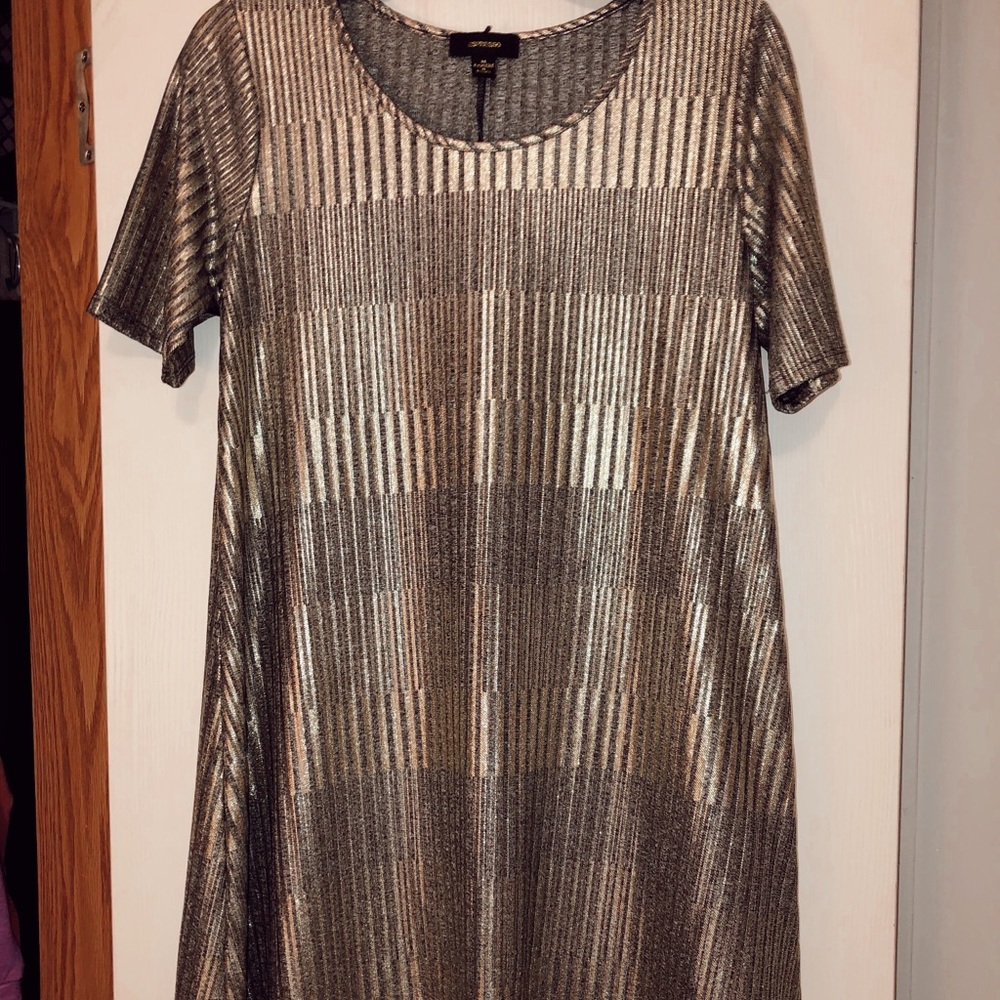 Gold flowy dress